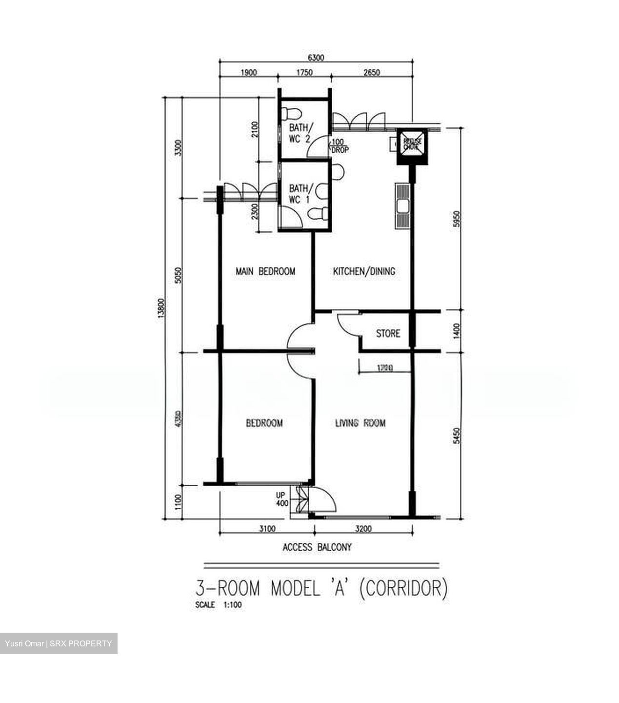 Blk 627 Yishun Street 61 (Yishun), HDB 3 Rooms #533003071